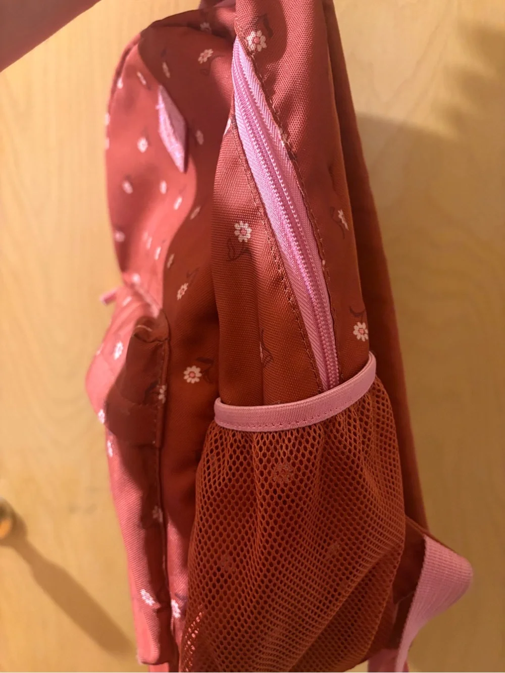 Cat & Jack Rust Pink Floral Kids Backpack